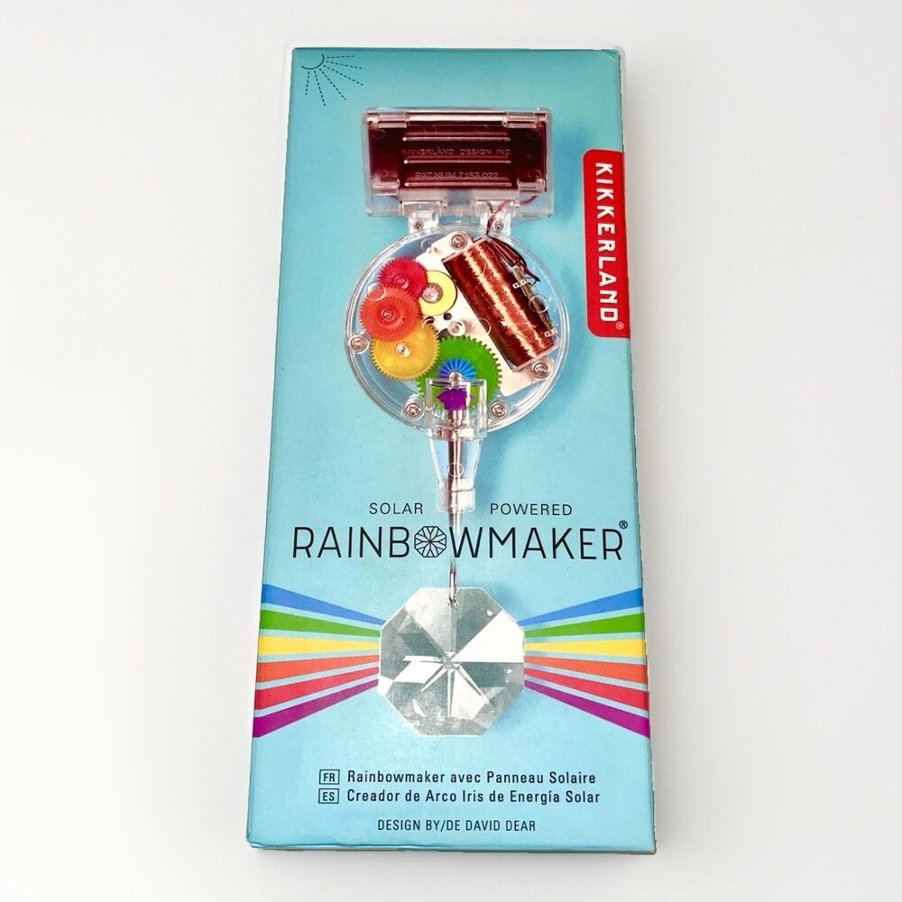Kikkerland Solar Powered Double Rainbowmaker Design by David Dean, New, Open Box